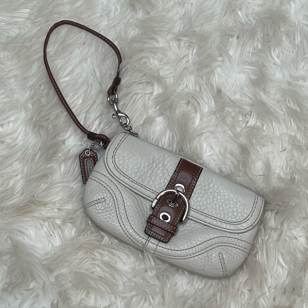 Coach off-white wristlet